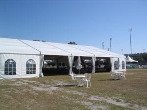 20m x 25m structure tent with window sidewalls