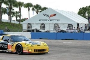 40' x 80' hospitality frame tent with window sidewalls at the annual 12 Hours of Sebring race.