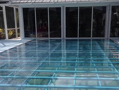 automatic pool acrylic cover