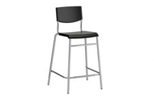 Black Resin Bar Stool